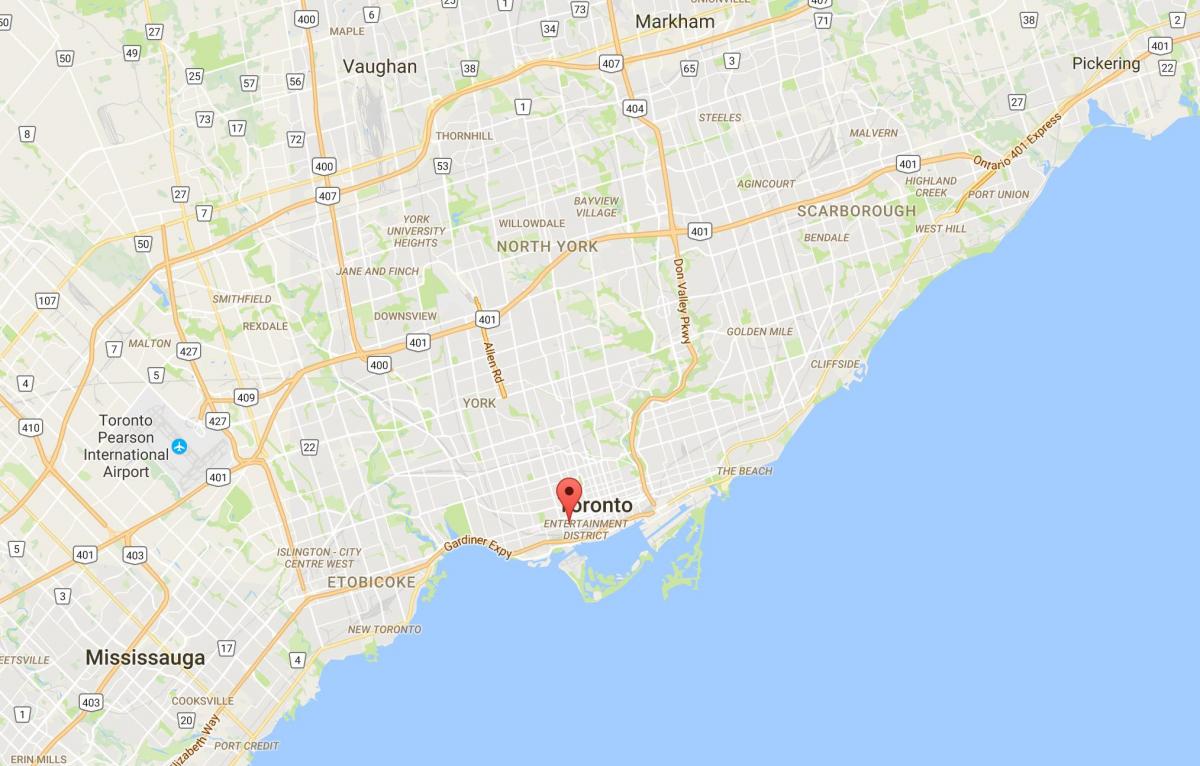 Мапата на Модни Округ окружниот Торонто