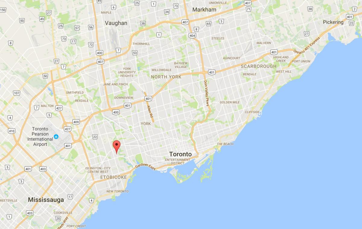 Карта на Kingsway област Торонто