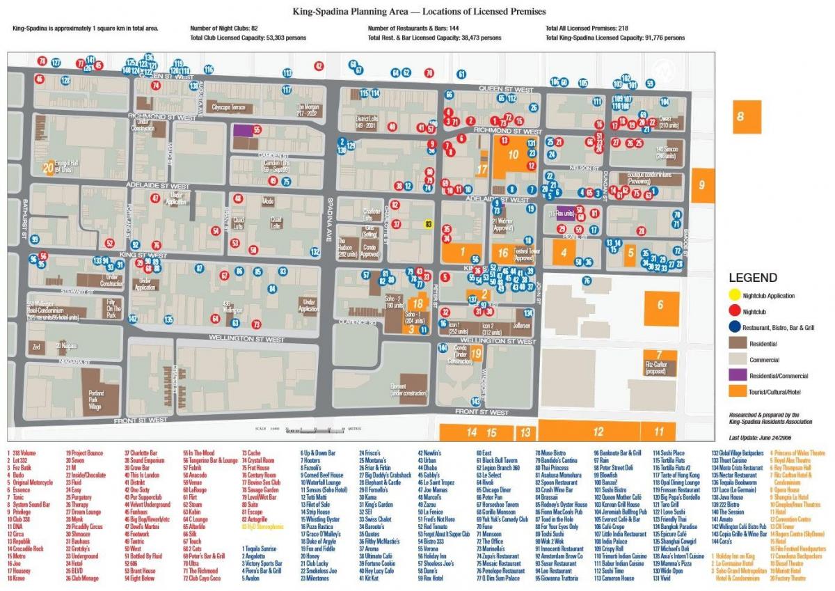 Карта на Забава Област Торонто информации