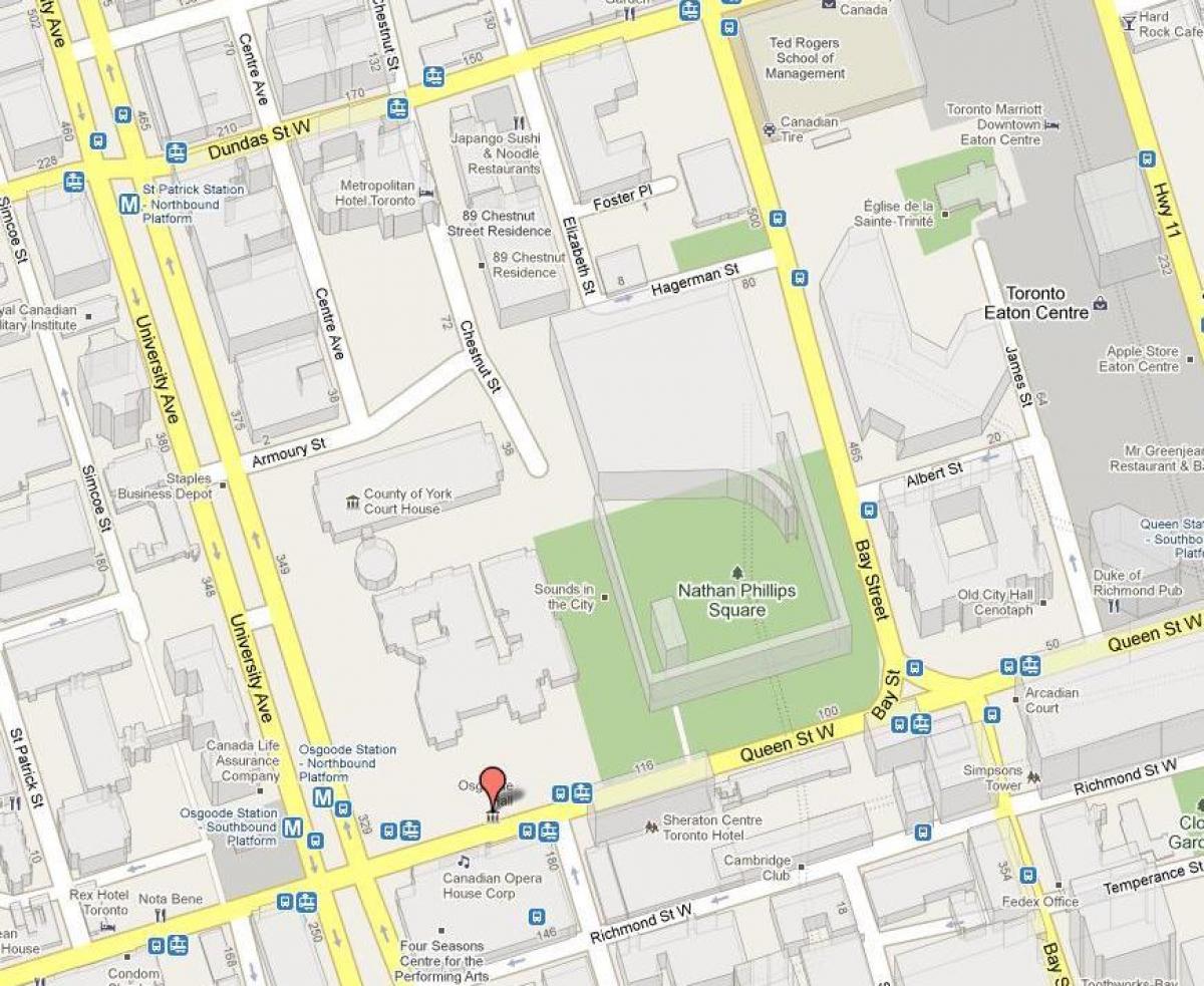 Карта на Натан Филипс Плоштад