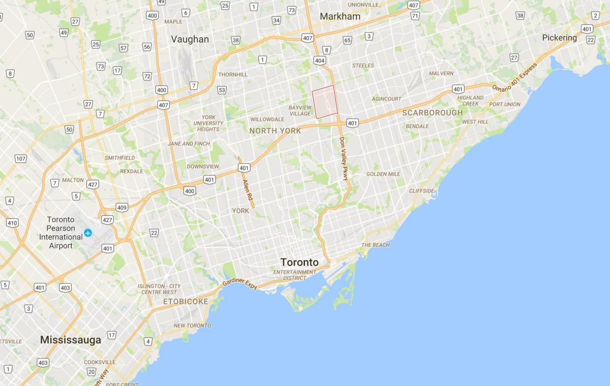 Карта на Не Долина Село област Торонто