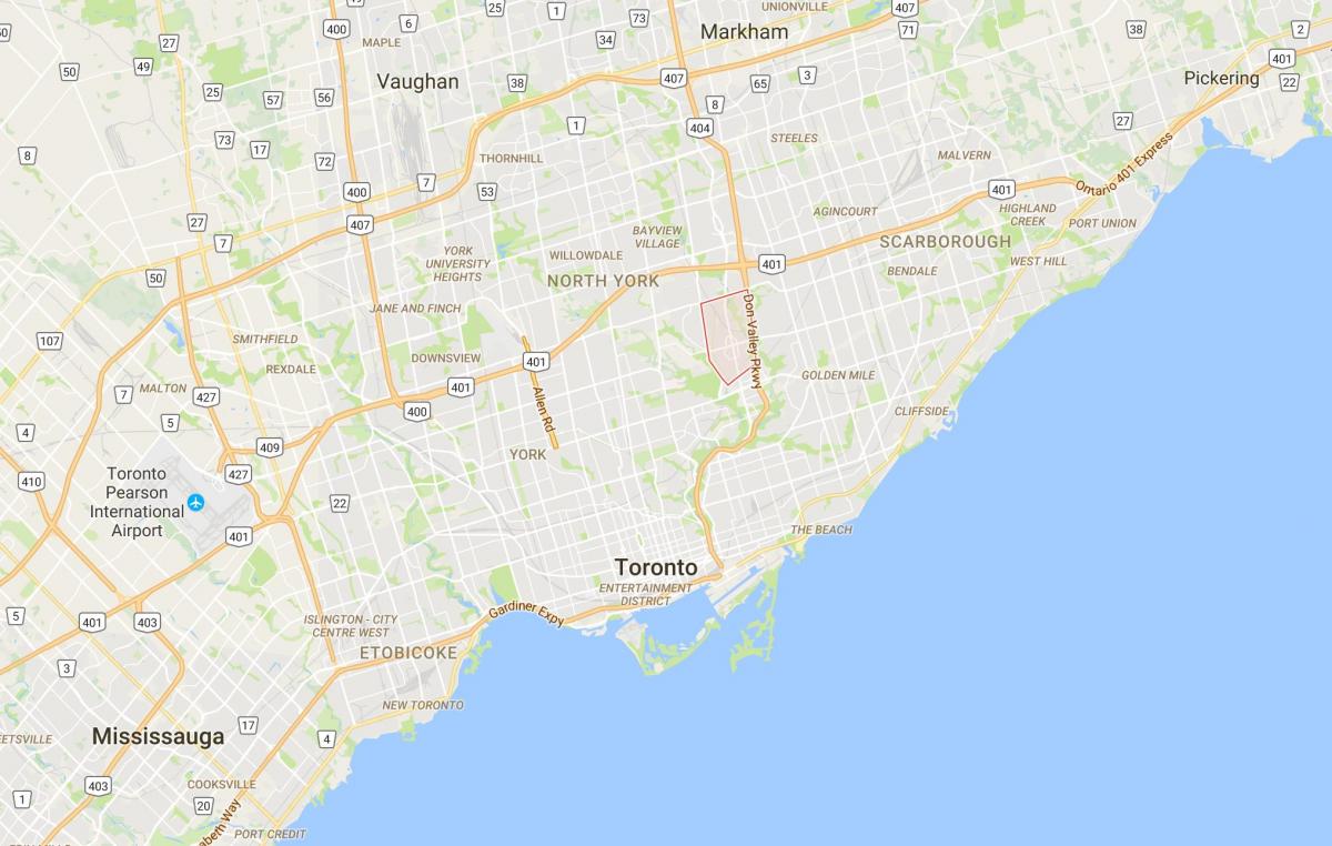 Карта на Не Мелници област Торонто