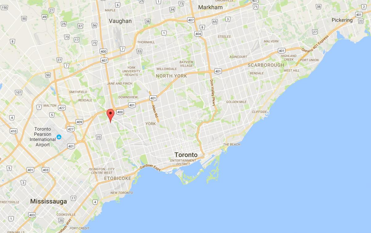Карта на Поезијата Височини – Westmount област Торонто