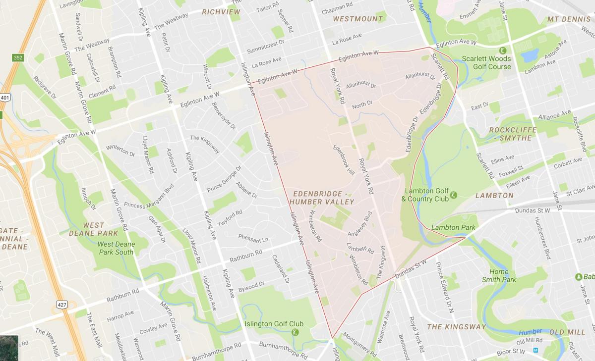 Карта на Поезијата Долина Село соседство Торонто