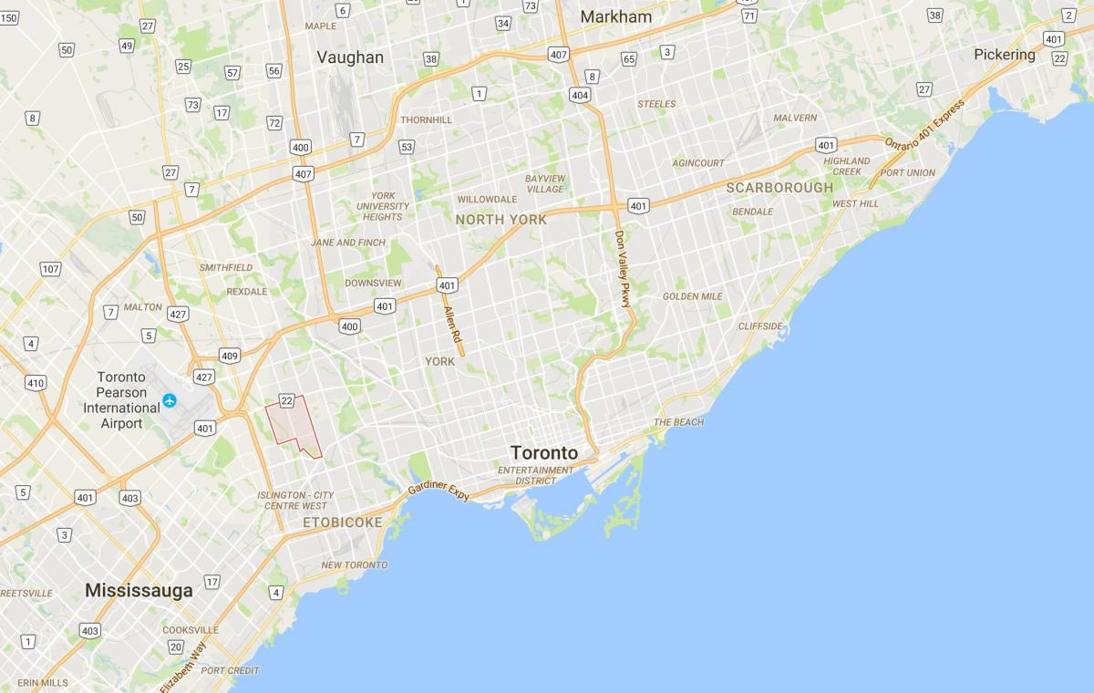 Карта на Принцезата Градини област Торонто