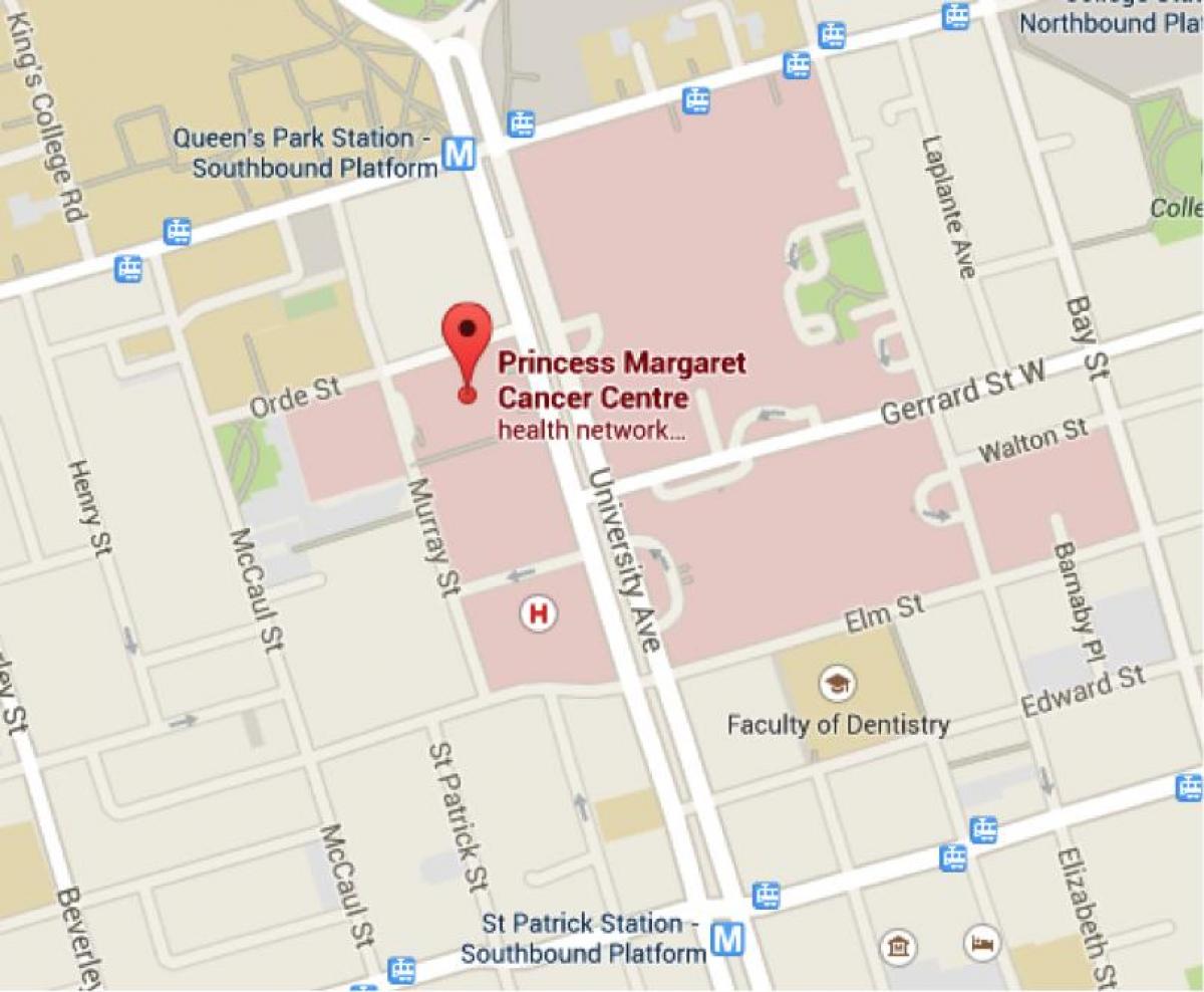 Карта на Принцезата Маргарет на Рак на Центарот за Торонто