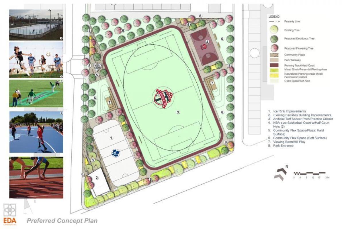 Карта на Ревитализација план Regent Парк Торонто фаза 3б