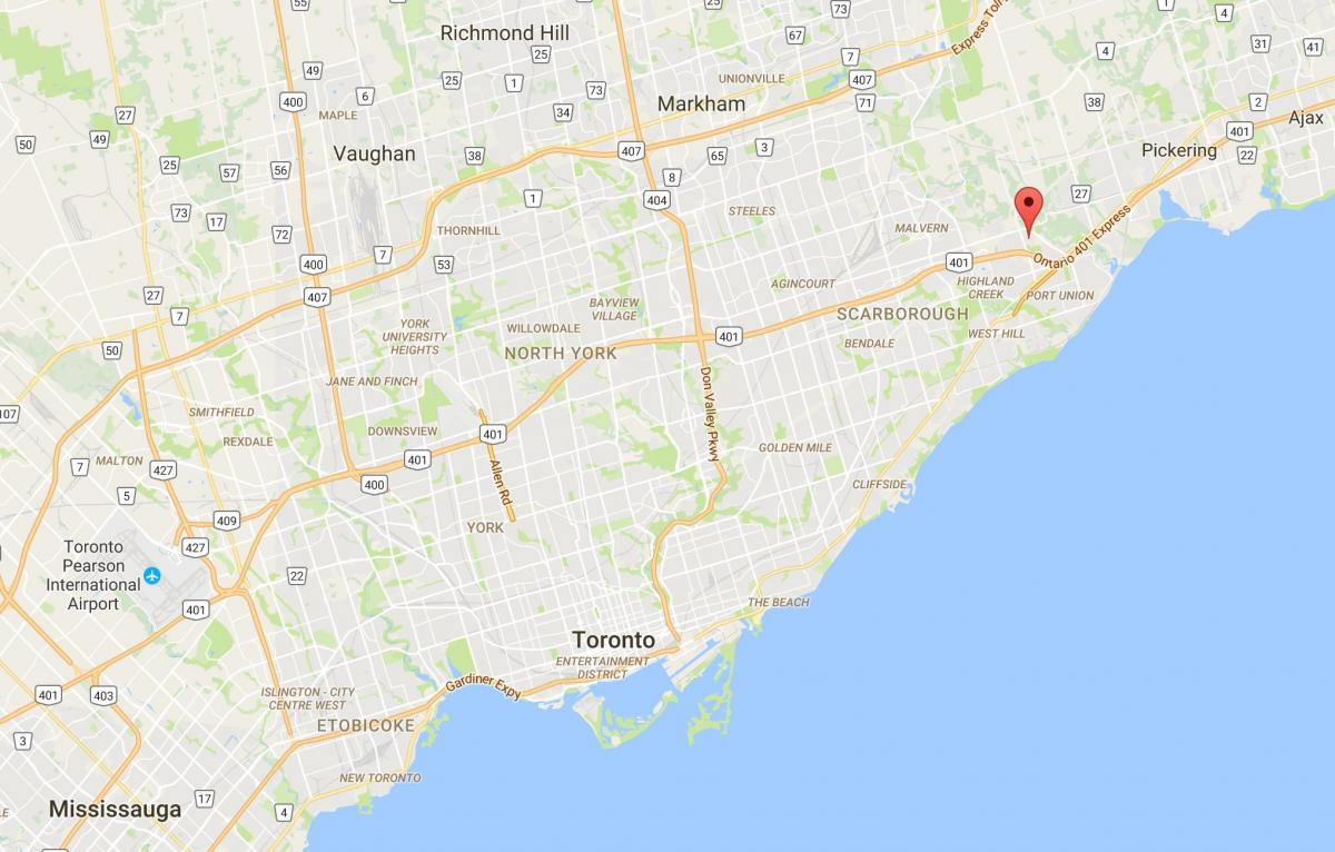 Карта на Руж област Торонто