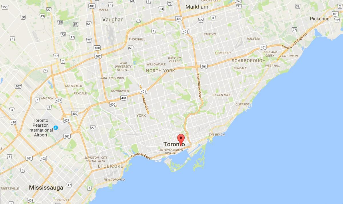 Карта на Св. Лоренс област Торонто