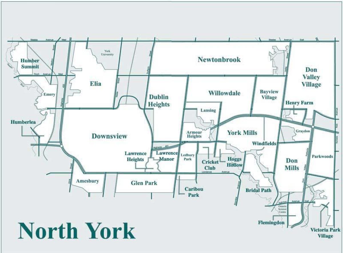 Карта на Северна Јорк