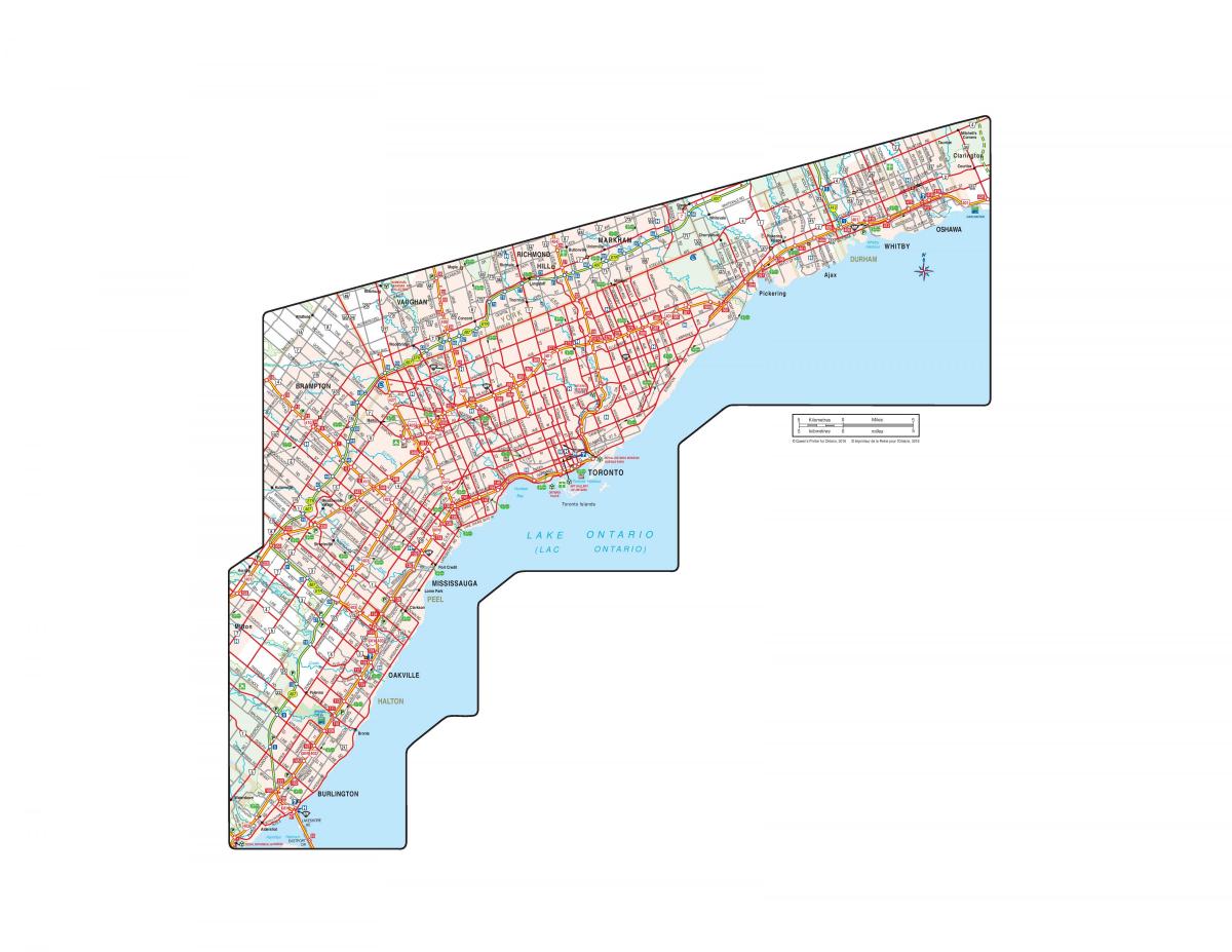 Карта на службен Пат на Онтарио