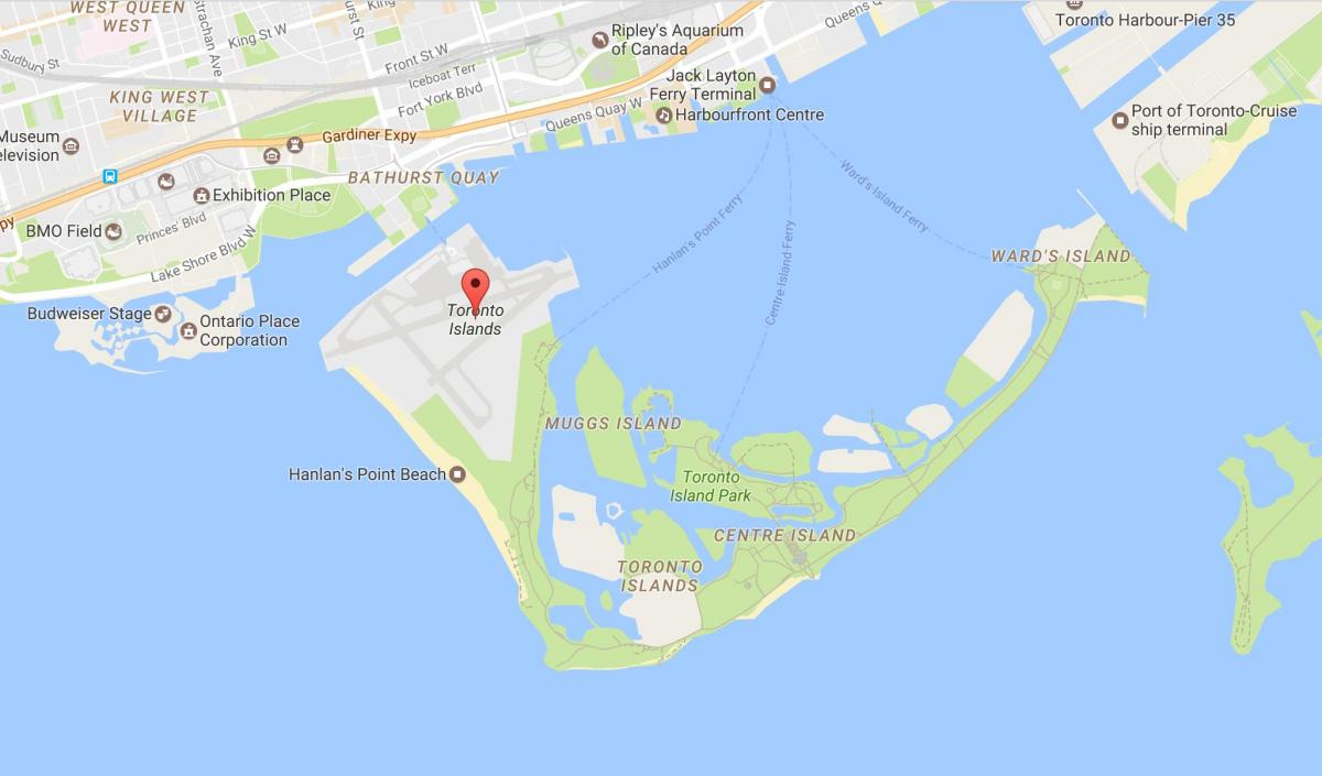 Карта на соседство Торонто Острови соседство Торонто