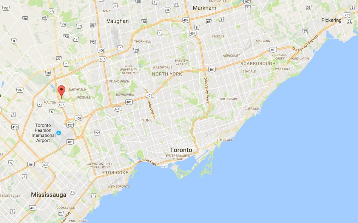Карта на Соседство област Торонто