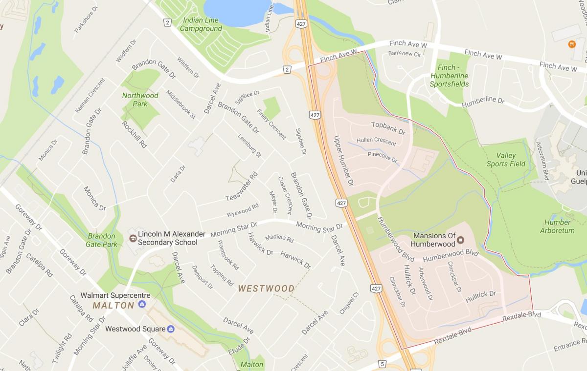 Карта на Соседство соседство Торонто