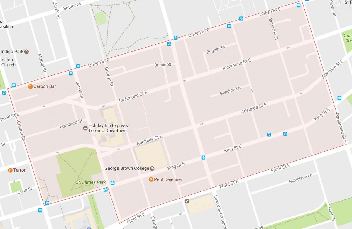 Мапата на Стариот Град соседство Торонто