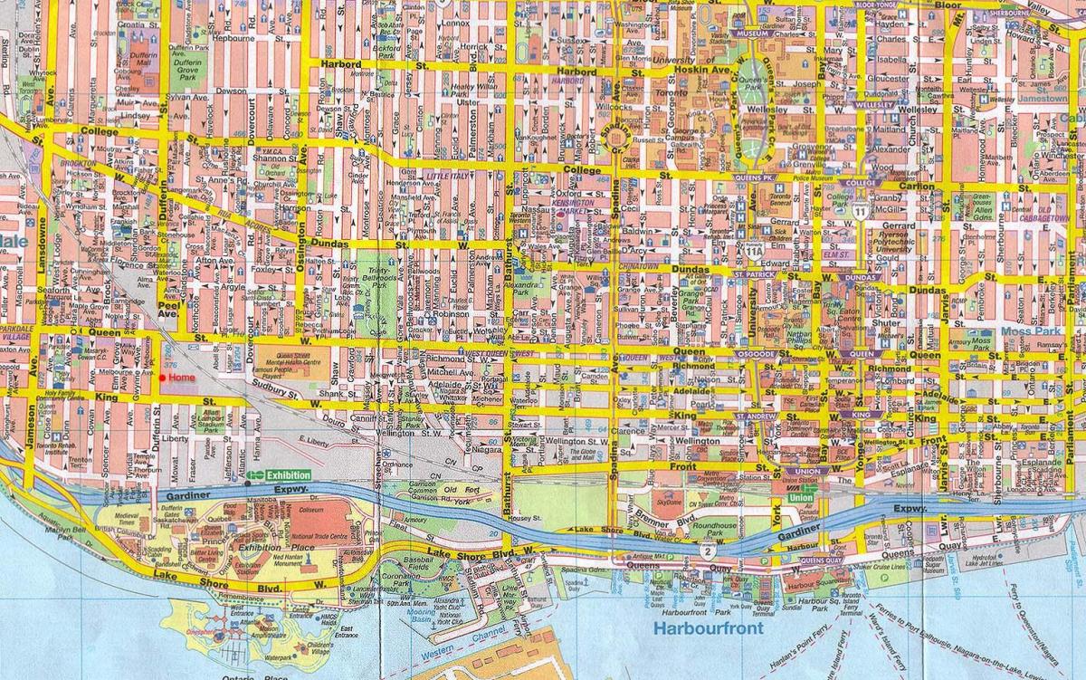 Мапа на Град Торонто Канада