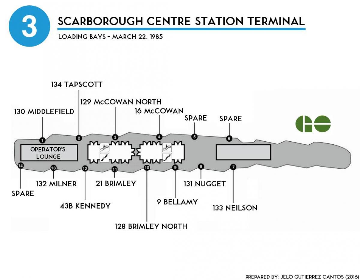 Карта на Торонто Scarborough центар станица терминал