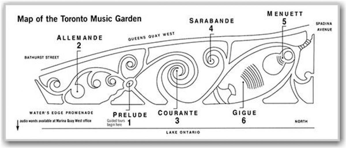Карта на Торонто Музика Градина