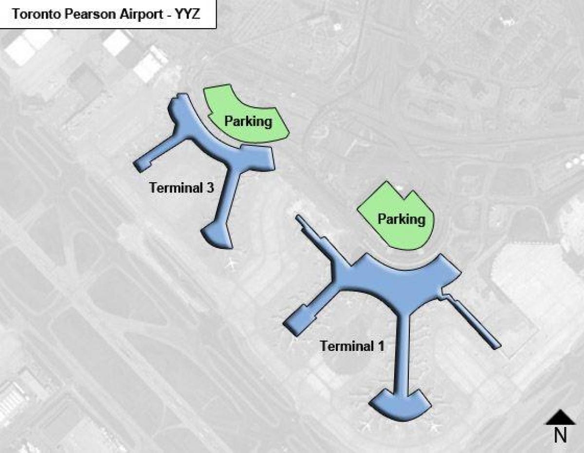 Карта на Торонто Пирсон аеродром Канада