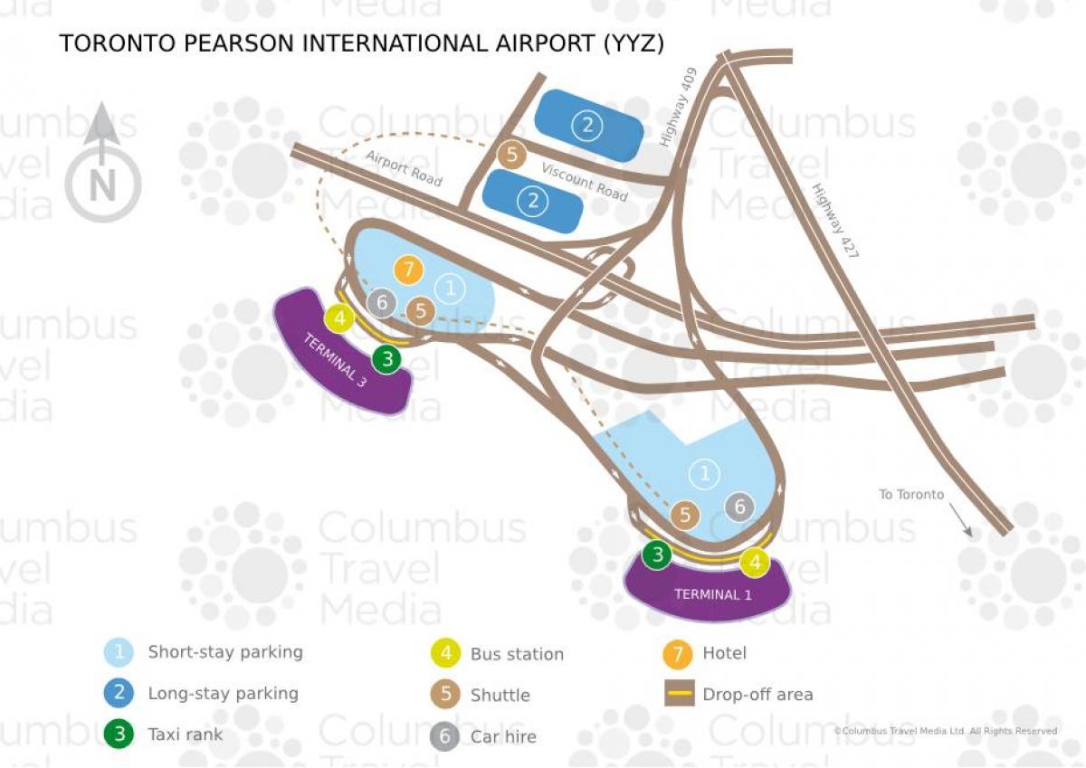 Карта на Торонто Пирсон аеродром