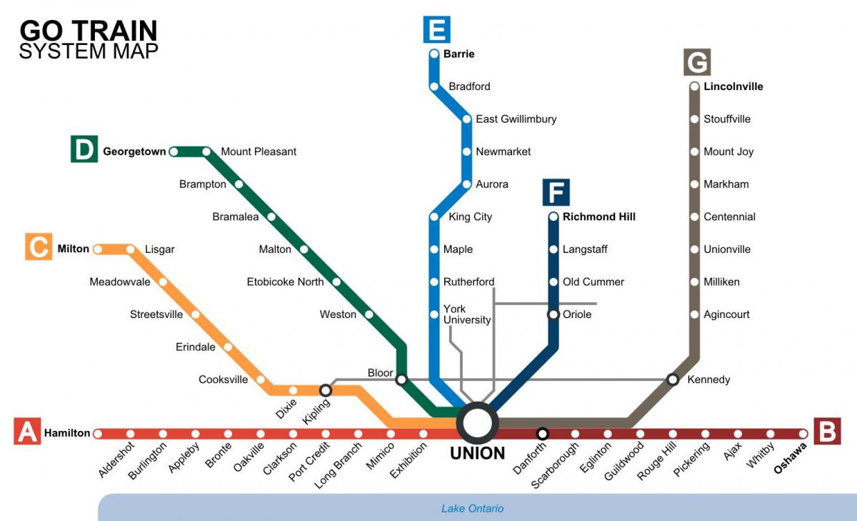 Карта на Торонто возови Оди Транзит