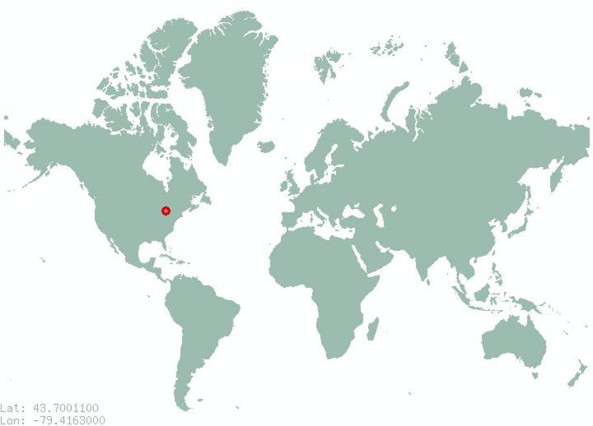 Карта на Торонто на светот
