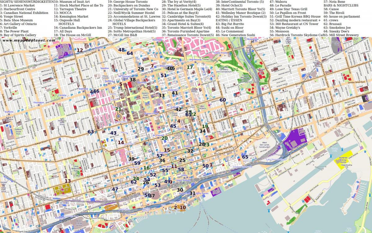 Карта на точка на интерес Торонто