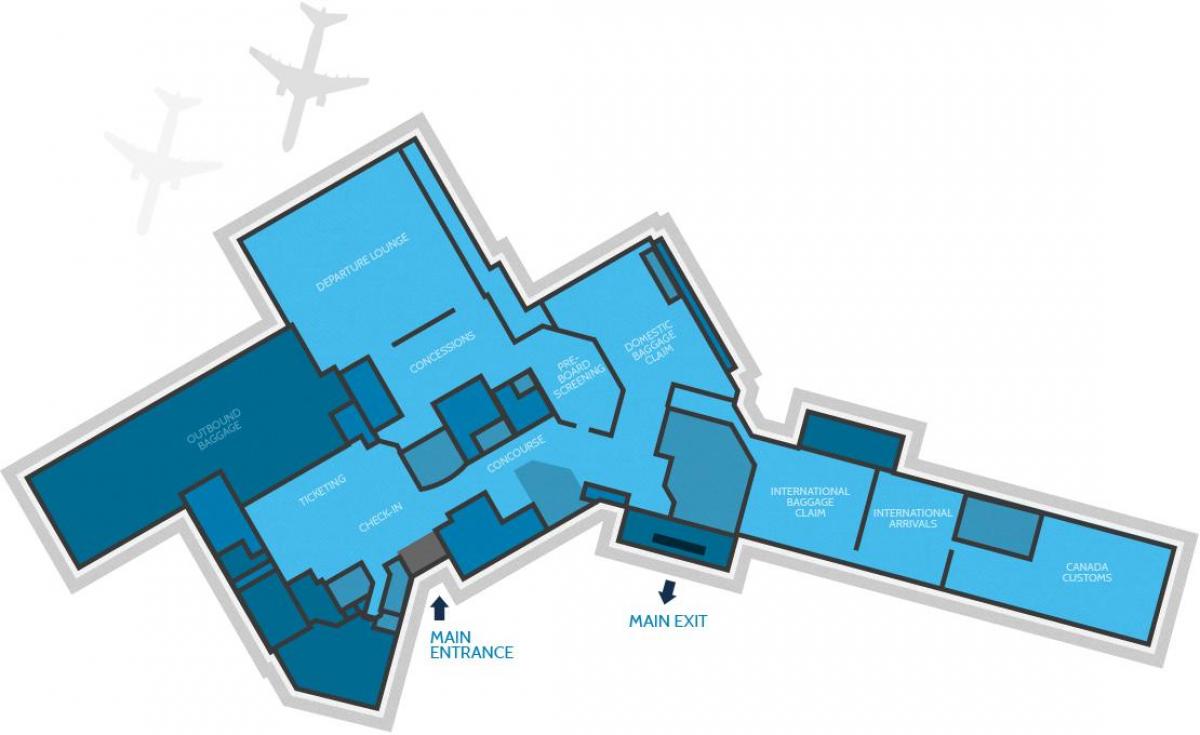 Карта на Хамилтон аеродромски терминал