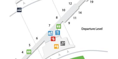 Карта на Бивол Нијагарините аеродром заминување ниво