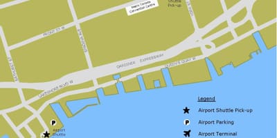 Карта на Били Епископ аеродром паркинг
