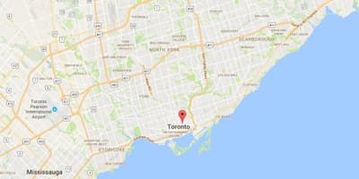 Карта на Градина Област Торонто