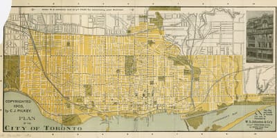 Мапа на град Торонто 1903