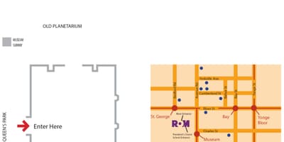 Карта на Кралската Онтарио Музеј паркинг