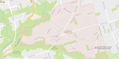 Картата на О ' конор–Parkview соседство Торонто
