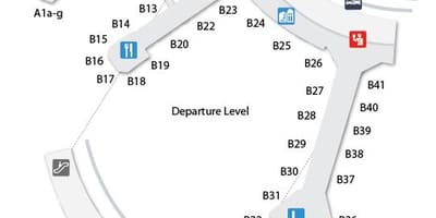 Карта на Торонто Пирсон аеродромот на пристигнување ниво терминал 3