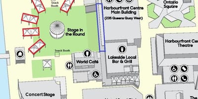 Карта на Торонто Harbourfront Центар