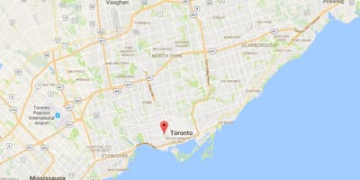 Карта на Троица–Bellwoods област Торонто