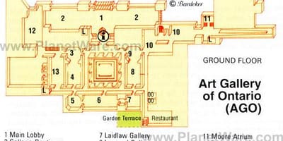 Карта на Уметничката Галерија од Онтарио
