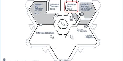 Карта на универзитетот на Торонто Robarts библиотека blackburn соба