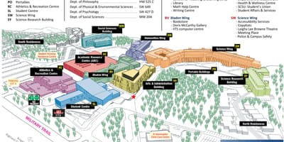 Карта на универзитетот на Торонто Scarborough кампус
