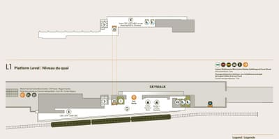 Карта на Унијата станица mezzanine