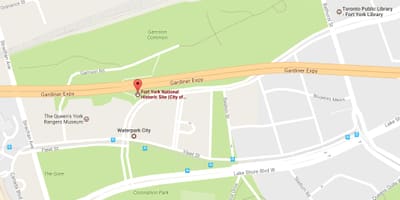 Карта на Форт York соседство Торонто
