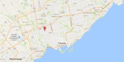 Карта на Amesbury област Торонто