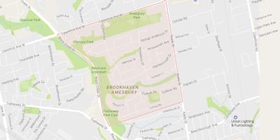Карта на Amesbury соседство Торонто