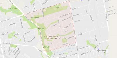 Карта на Amesbury соседство Торонто