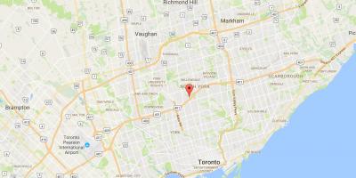 Карта на Оклоп Височини област Торонто