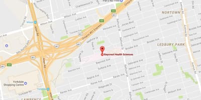 Карта на Baycrest Здравствени Науки Торонто