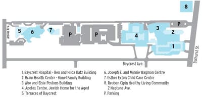 Карта на Baycrest Здравствени Науки