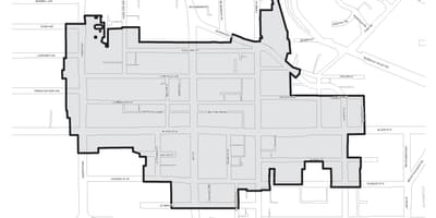 Карта на Bloor Yorkville Торонто boudary