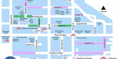 Карта на Bloor Yorkville паркинг